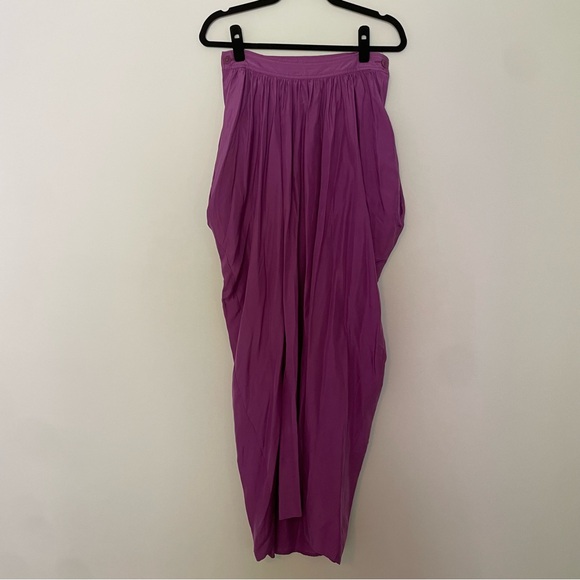 Max Mara Purple Silk Maxi Skirt - Size 2